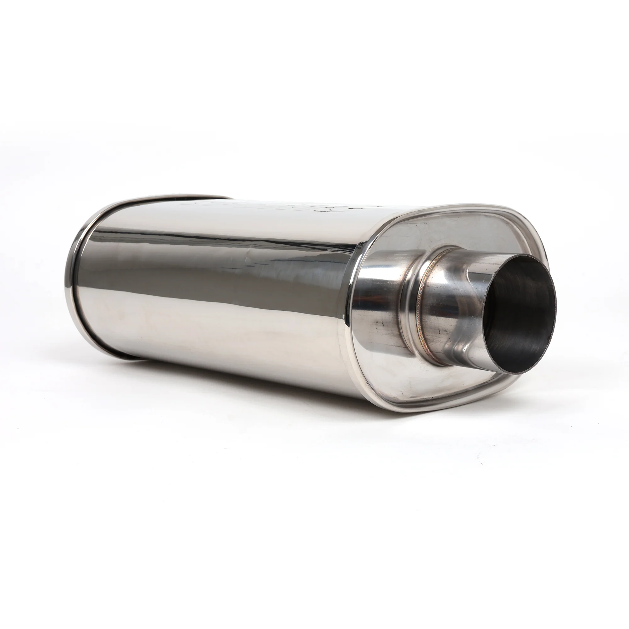 DC Sports Universal Oval Muffler 2.5" Inlet / 3" Outlet - Image 4