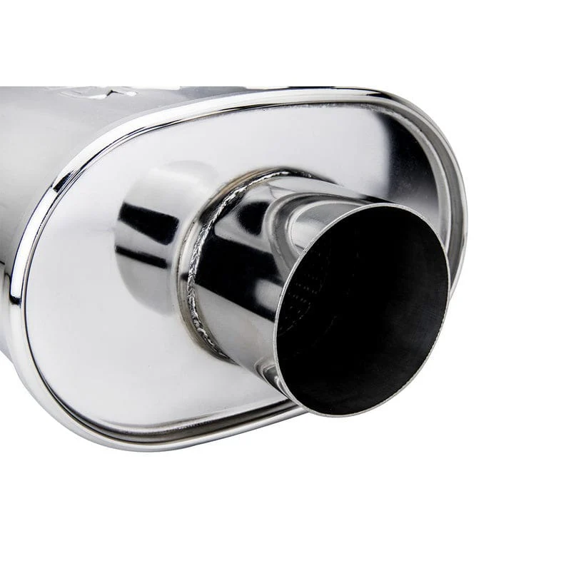 DC Sports Universal Oval Muffler 3" Inlet / 3" Outlet - Image 4