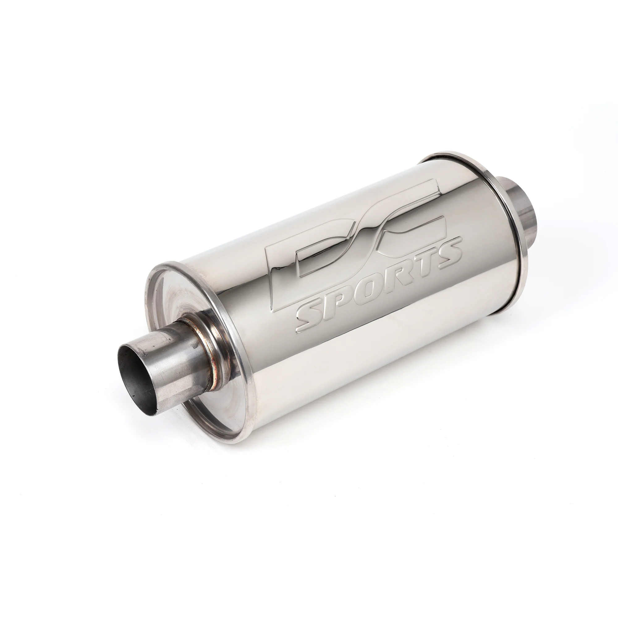 DC Sports Universal Round Muffler 2.5" Inlet / 3" Outlet - Image 2