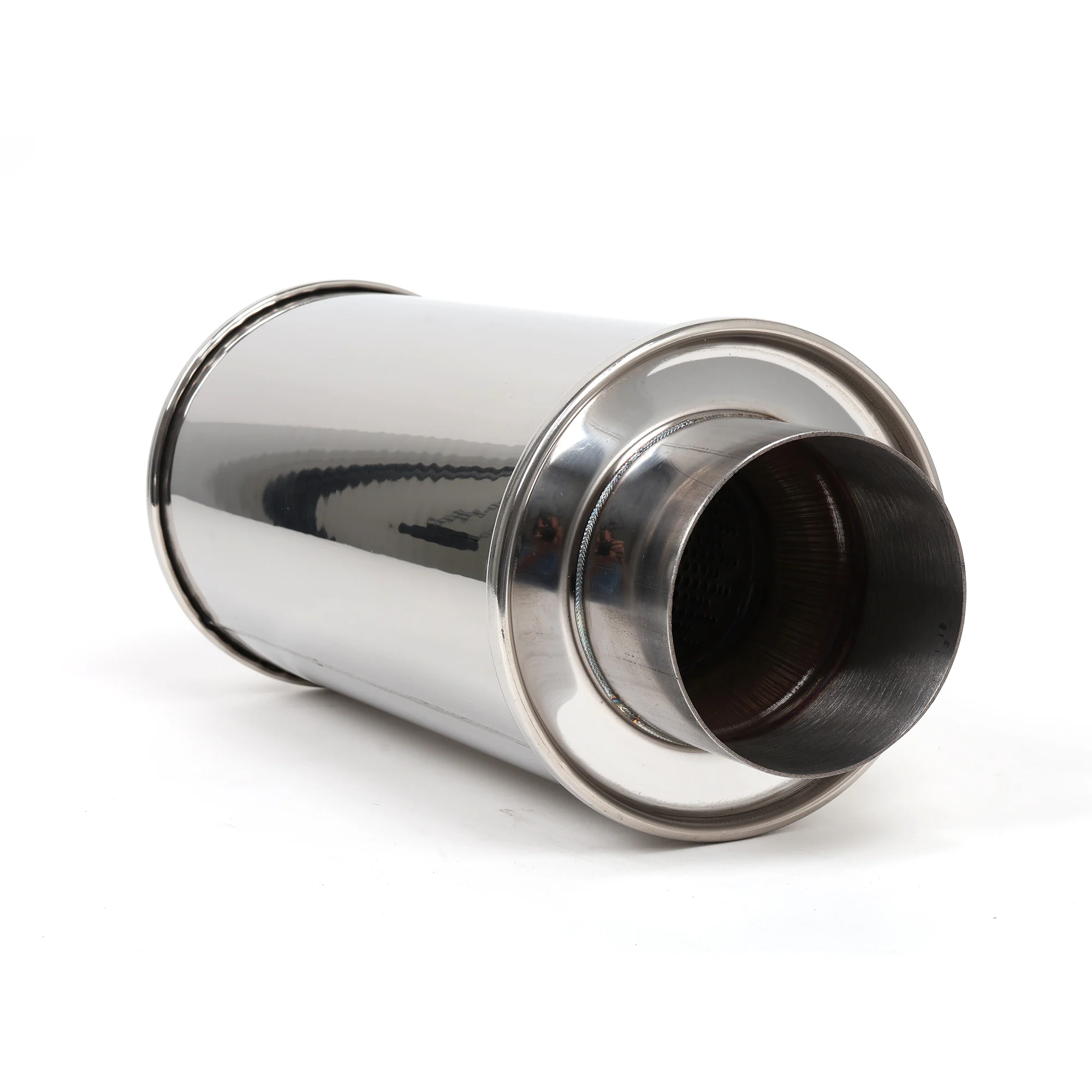 DC Sports Universal Round Muffler 3" Inlet / 4" Outlet - Image 4